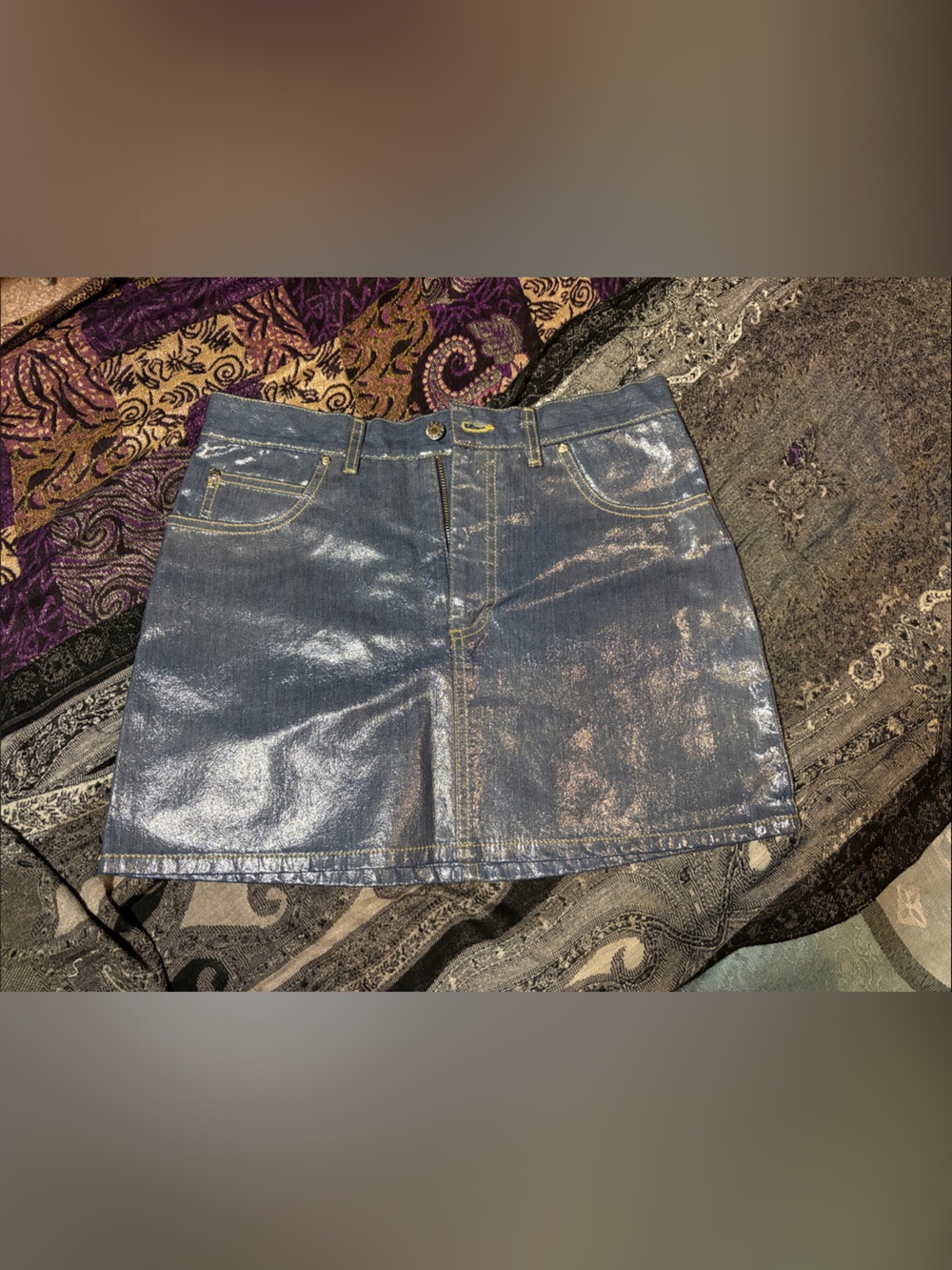 Y2K polycoat Blue Denim Skirt